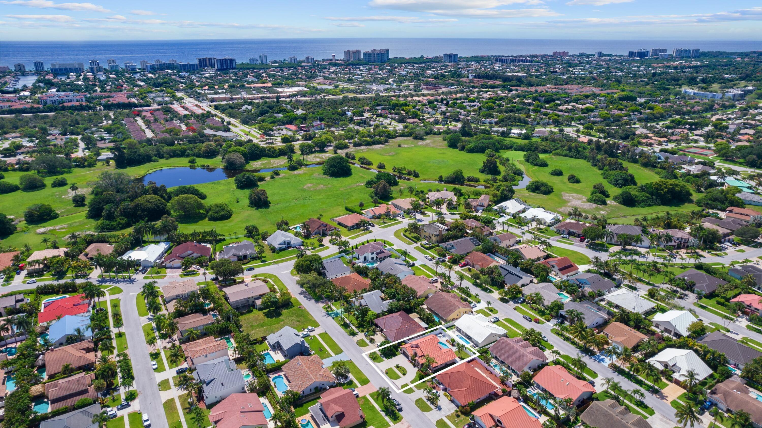 350 Prairie Rose Lane Boca Raton, FL 33487 - Photo 30 of 42 Aerial Neighborhood View
