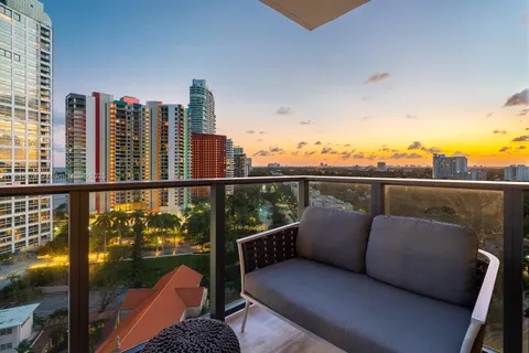 a city view from a balcony with outdoor space