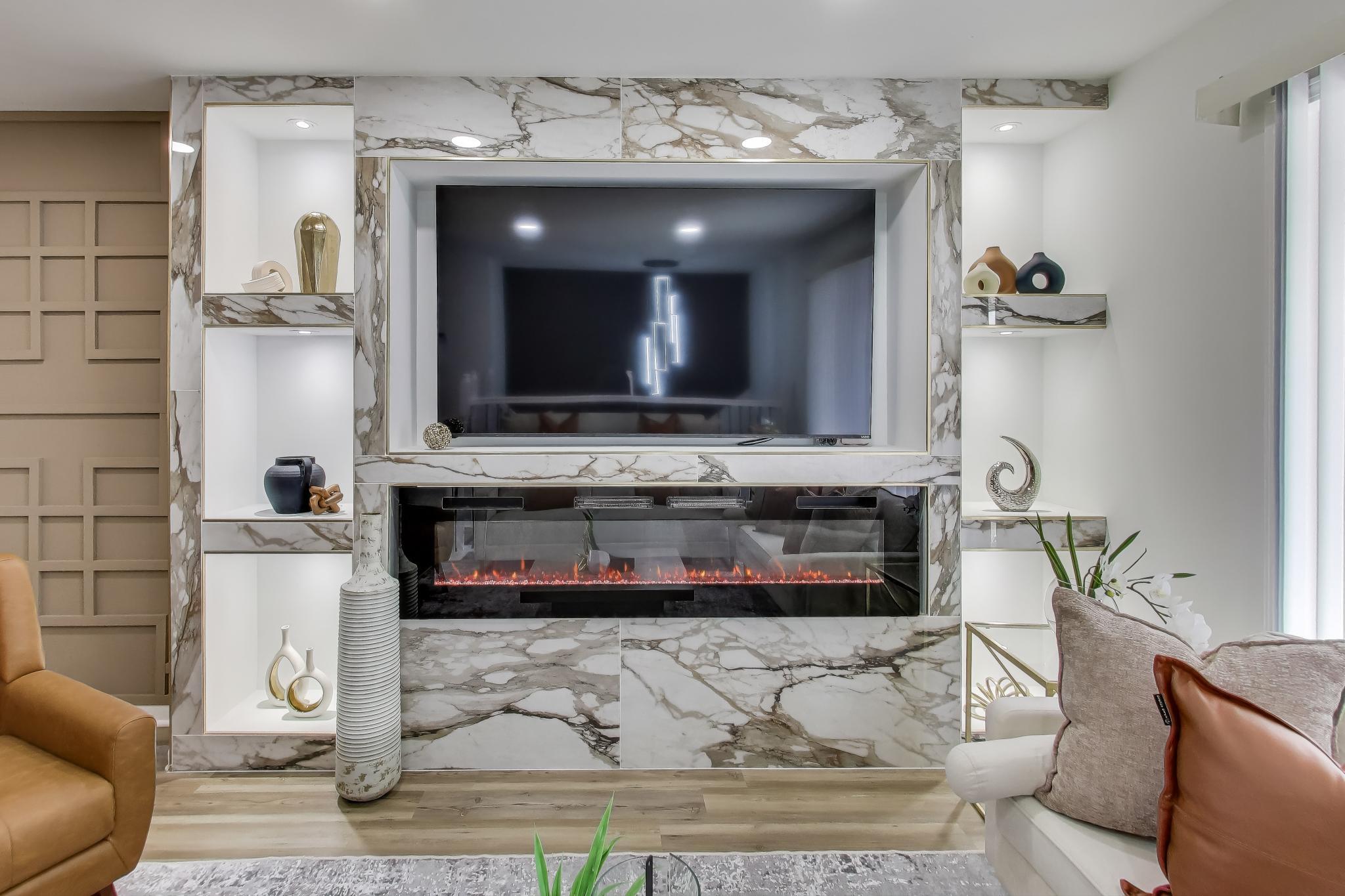 1124 Clinton Street Gary, IN 46406 - Photo 8 of 52 a living room with furniture and a fireplace