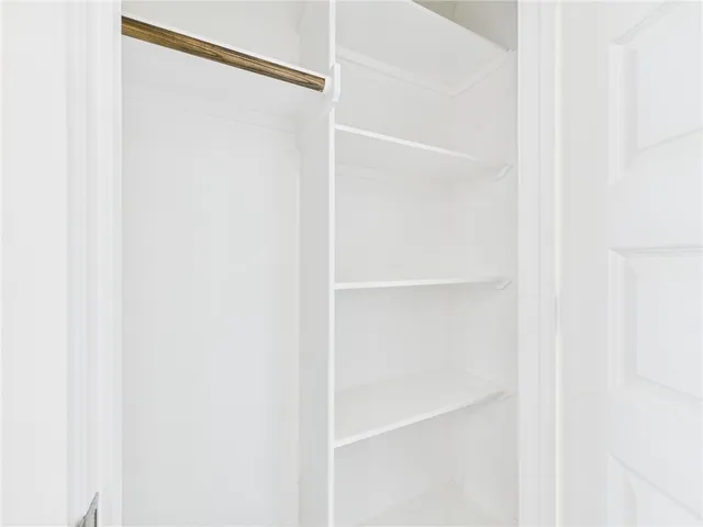a close view of closet