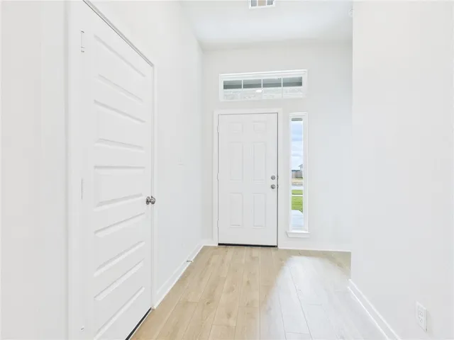 an empty room with a window