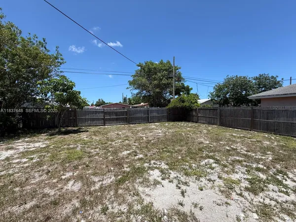 a backyard of a house