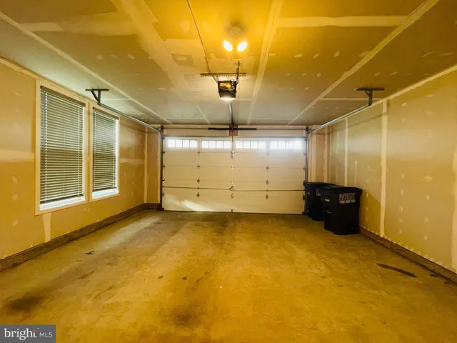 a view of a indoor garage