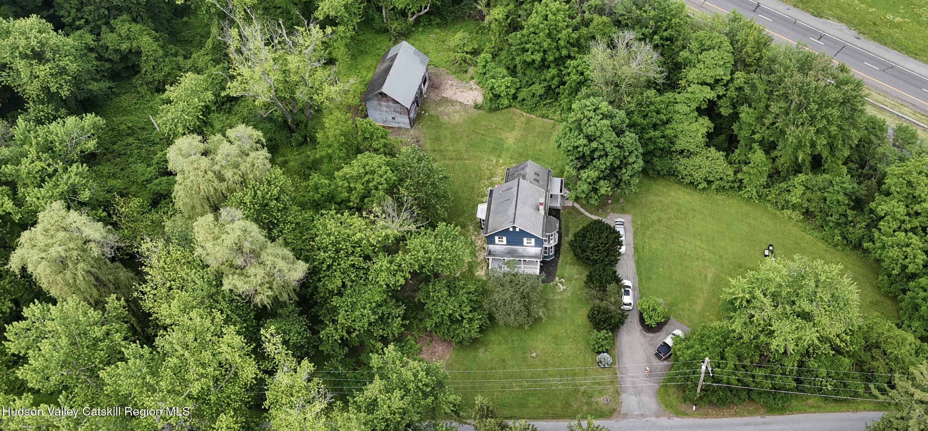 472 Lefever Falls Road Rosendale, NY 12401 - Photo 49 of 50 an aerial view of residential house with outdoor space and trees all around