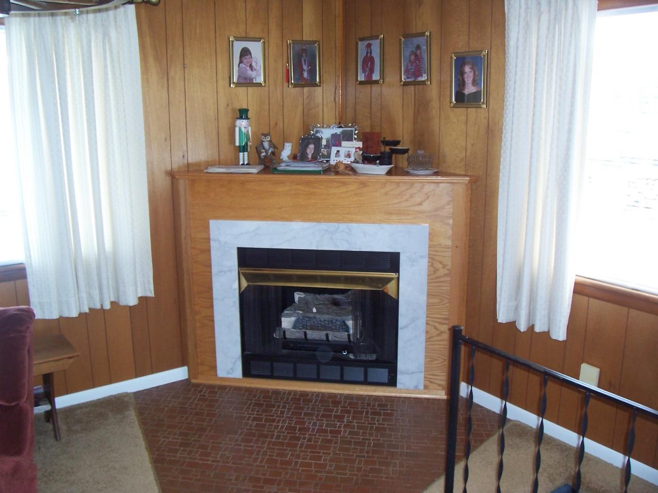 Gas-Log Fireplace in Living Room
