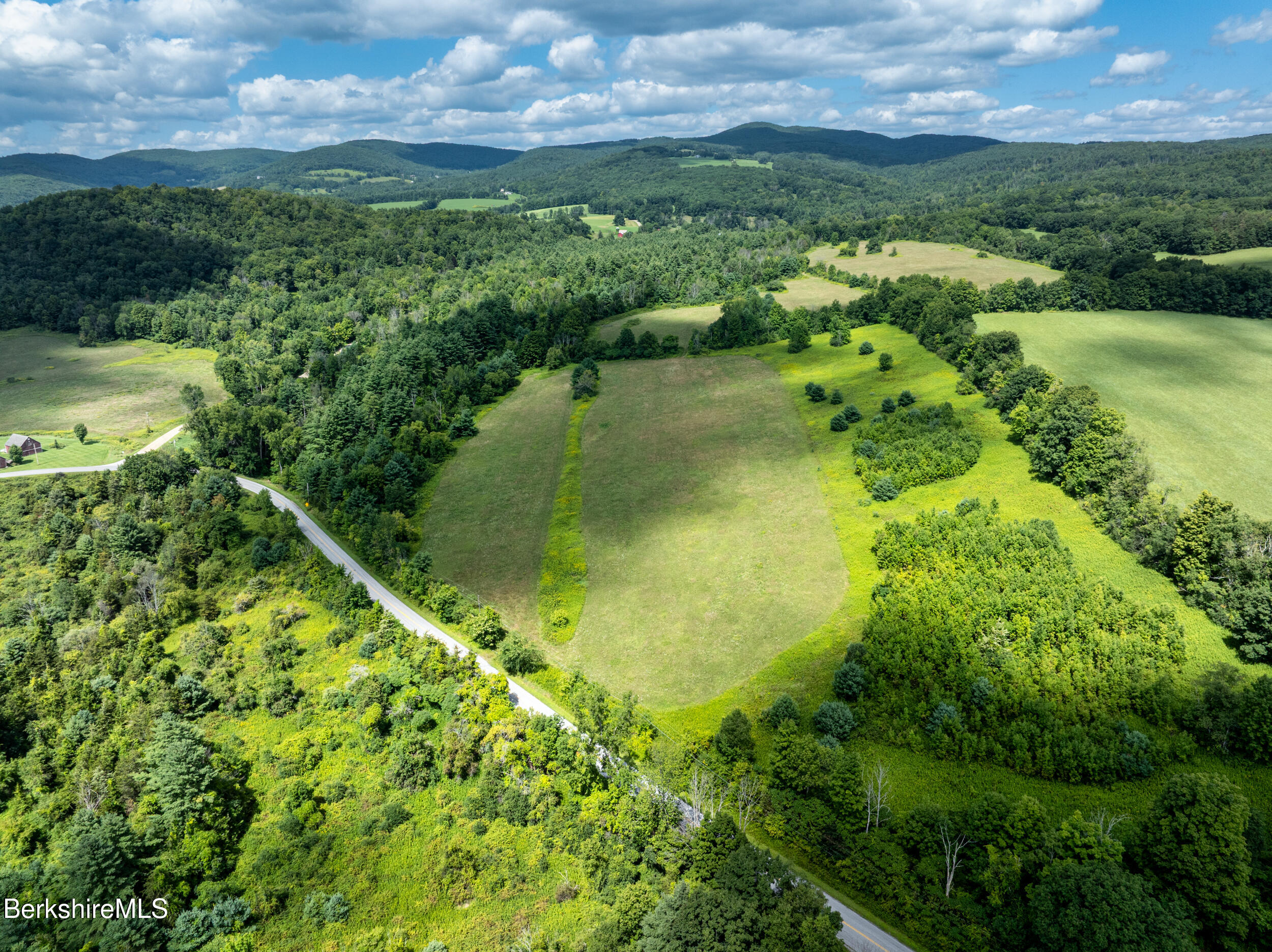 Looking north from North Pownal Road