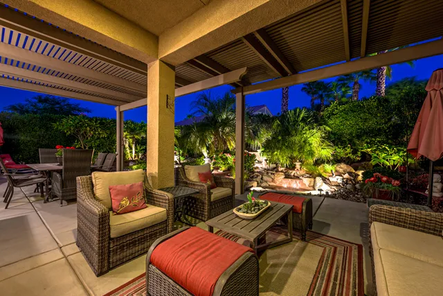 a view of a golf course with a lake