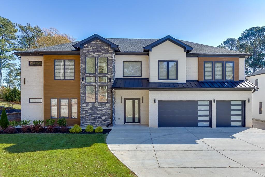 a front view of a house