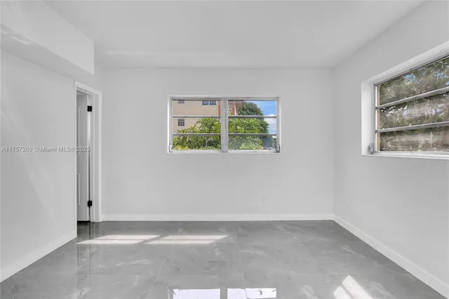 an empty room with a window