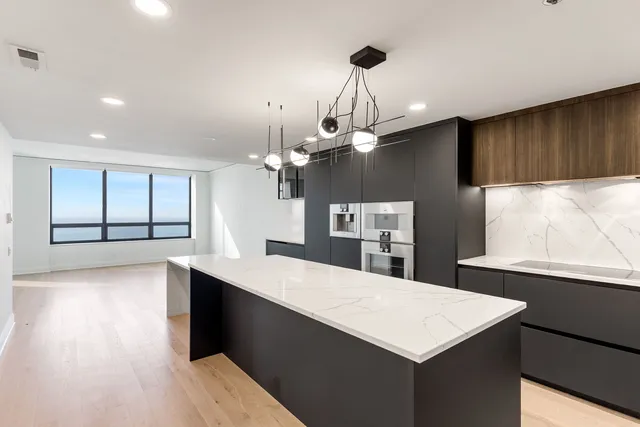 a view of a kitchen counter space