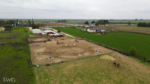 a view of a lake with a yard