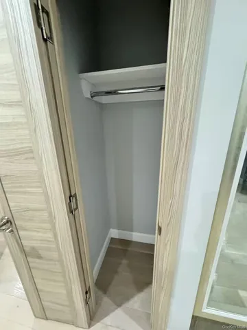 a view of wooden door