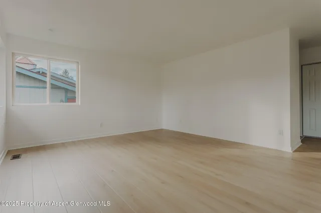 an empty room with a window