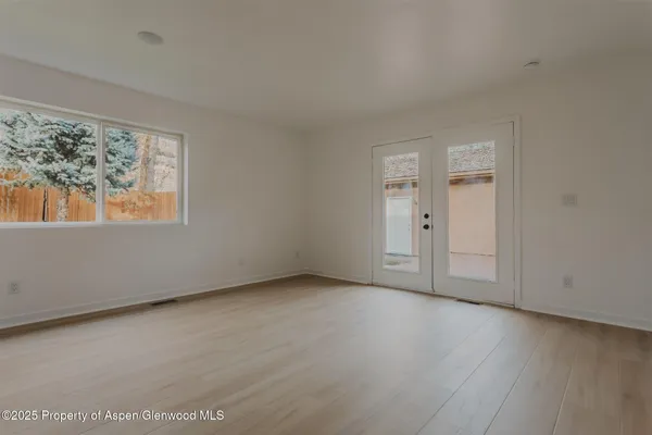 an empty room with a window