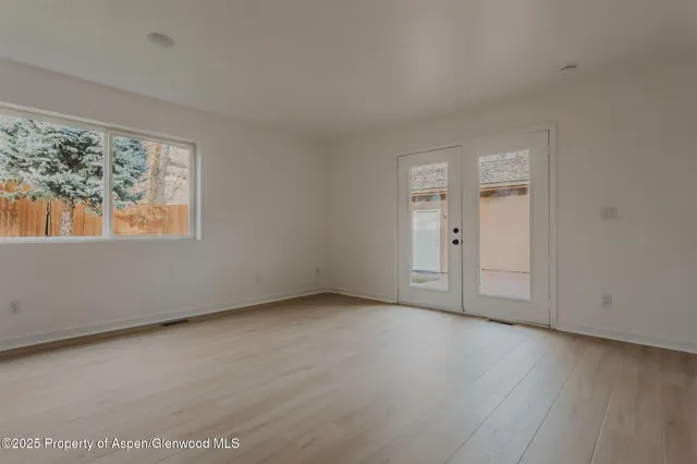 an empty room with a window