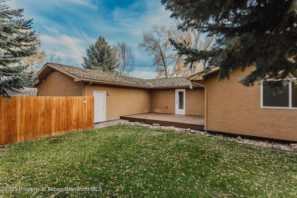 a backyard of a house