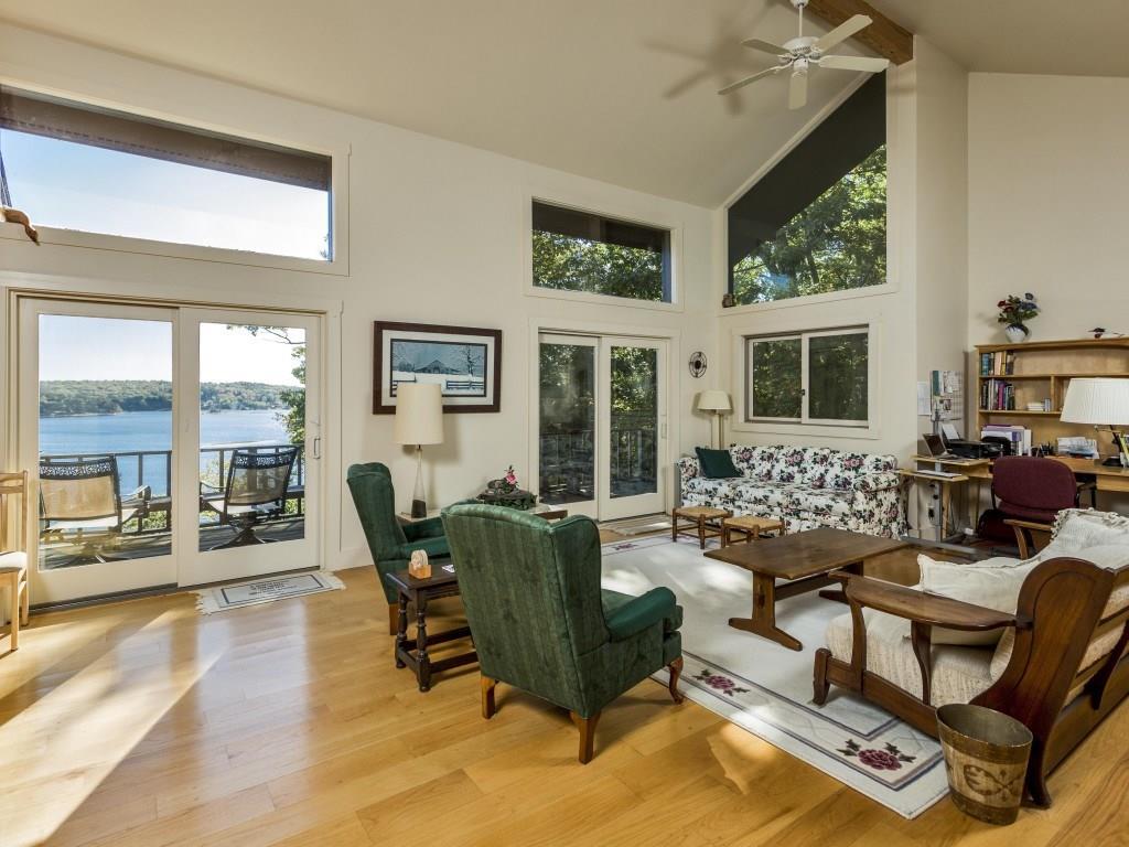 127 Appalachee Road Boothbay Harbor, ME 04538 - Photo 2 of 35 The living room with cathedral...