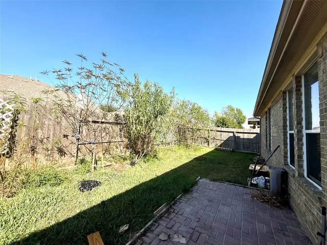 a view of yard from a window