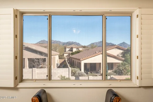 a window with a tree