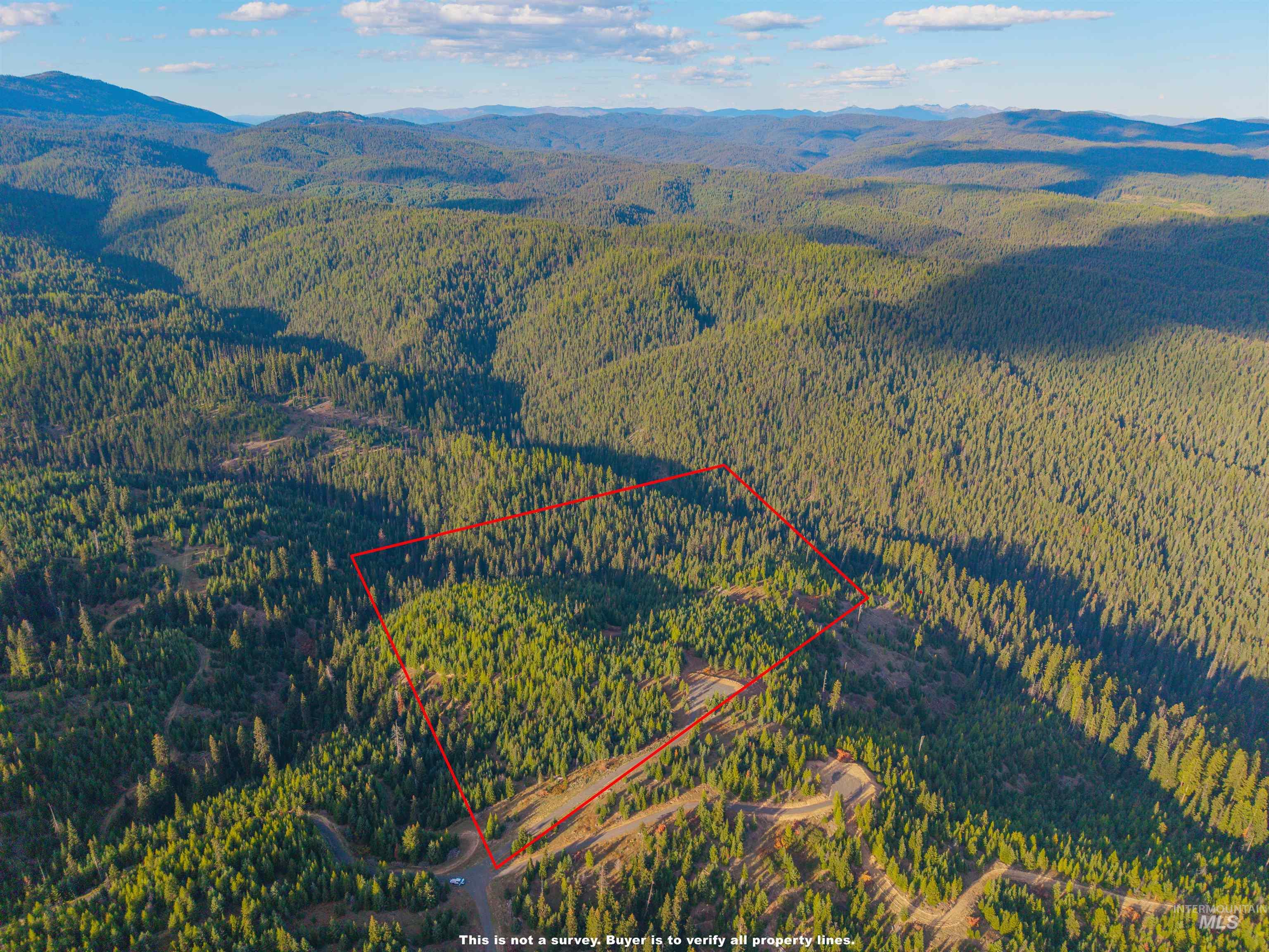 9 Tree Farm Trails Road Elk City, ID 83525 - Photo 11 of 14 View of property location featuring a mountain backdrop and property boundaries highlighted