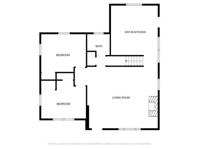 a picture of a bench in front of door