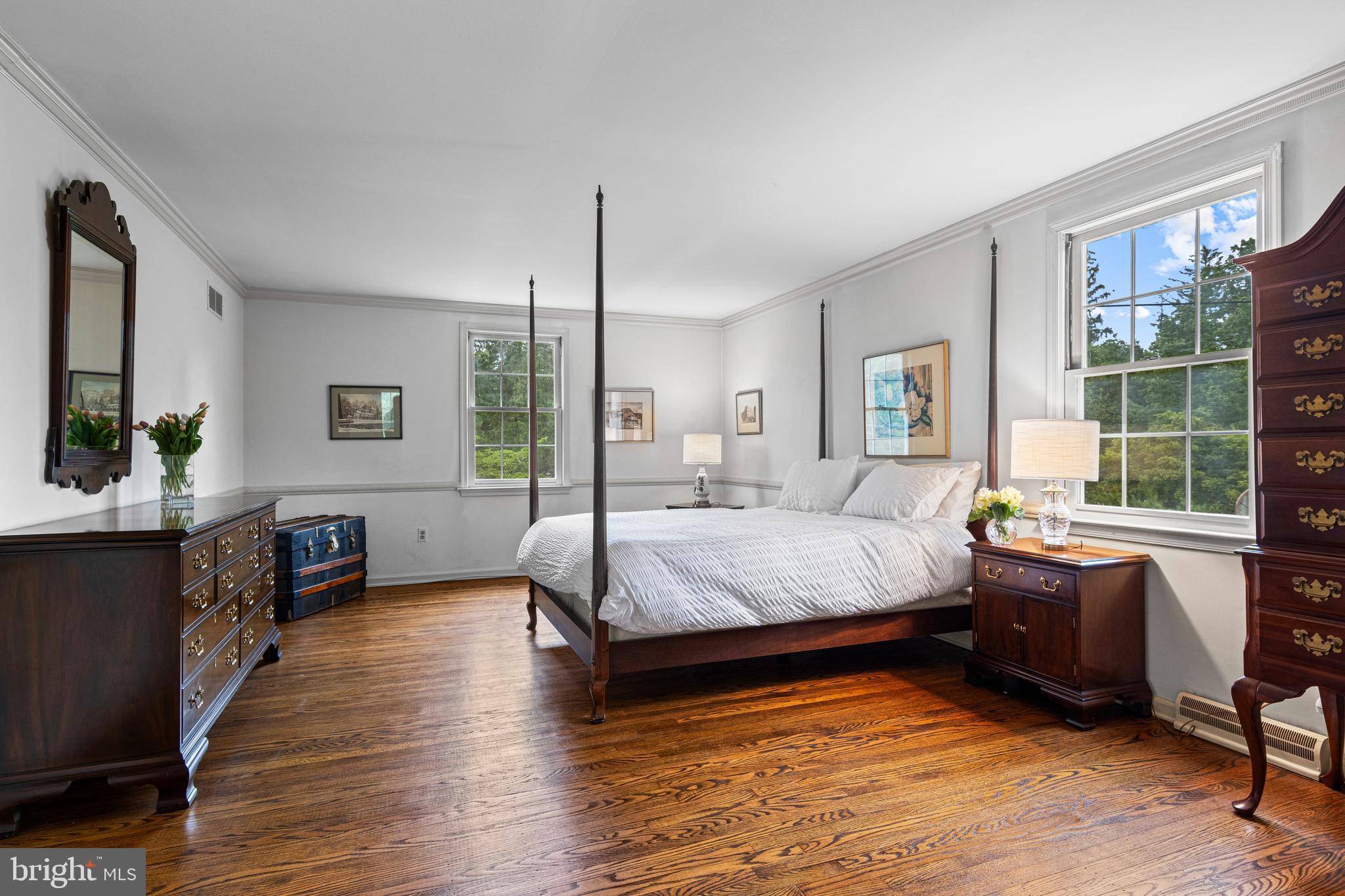159 Gwynedd Manor Road North Wales, PA 19454 - Photo 21 of 34 Large primary bedroom w/gleaming hardwood floors,
