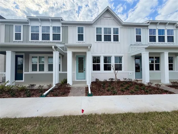 a front view of a house with windows
