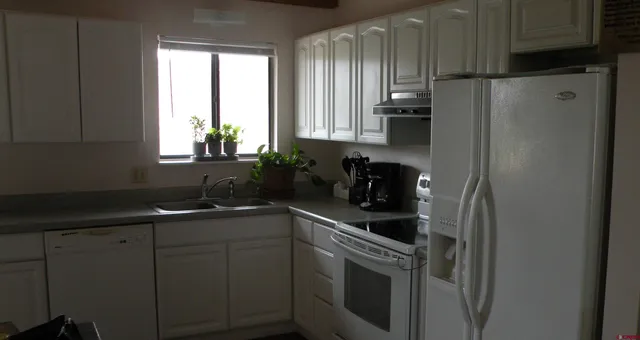 a kitchen with a sink cabinets and stainless steel appliances
