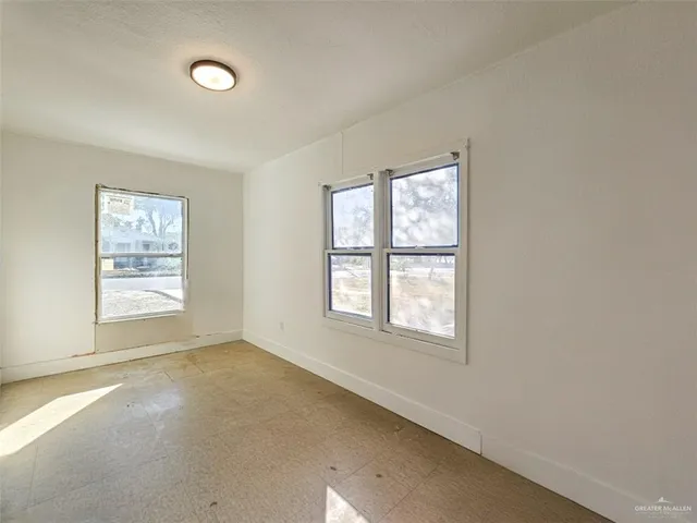 an empty room with a window