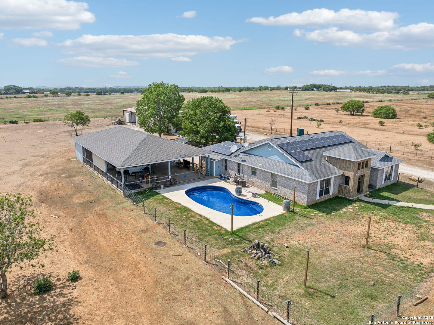 2355 Stuart Road Adkins, TX 78101 - Photo 38 of 46 an aerial view of a house with big yard