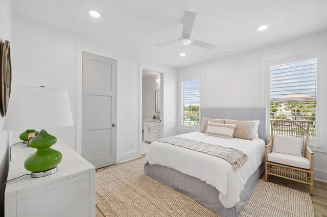 a view of a city with an ocean view