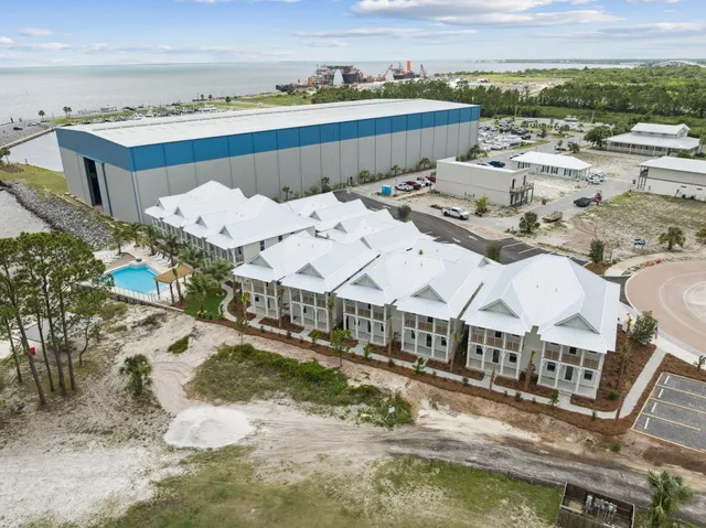 an aerial view of a city