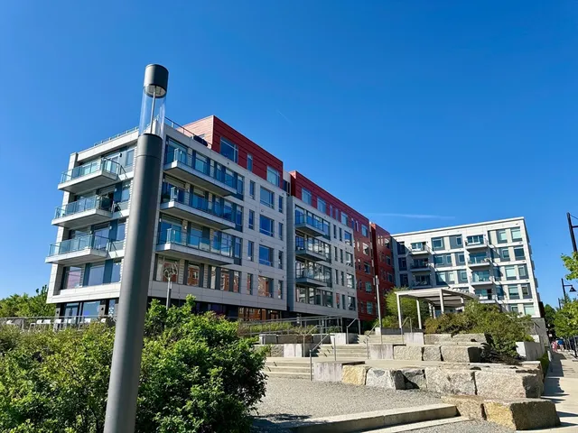 a front view of a building