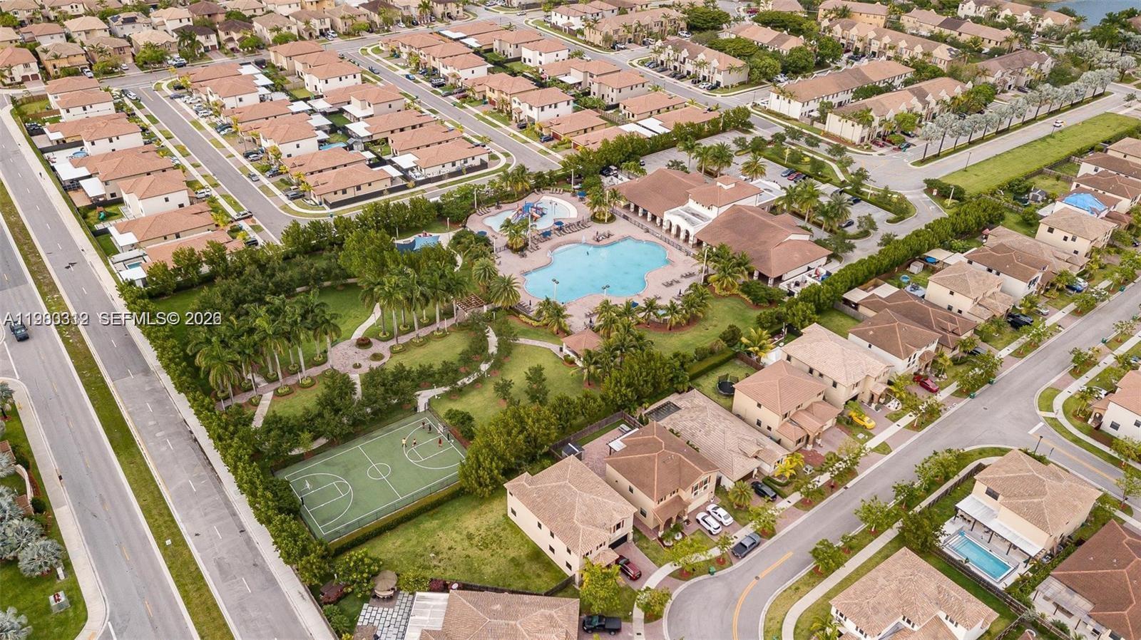11561 Southwest 232nd Lane, Unit 11561 Homestead, FL 33032 - Photo 61 of 61 an aerial view of residential houses with outdoor space