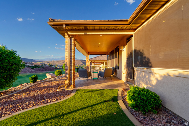 2212 Chippenham Court St. George, UT 84770 - Photo 32 of 75 View of patio / terrace featuring a mountain view