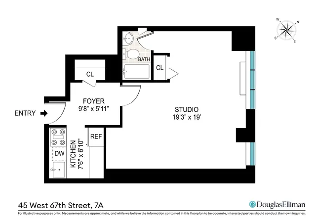$3,700 | 45 West 67th Street, Unit 7A | Upper West Side