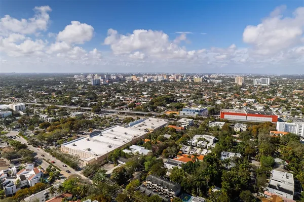 an aerial view of multiple house