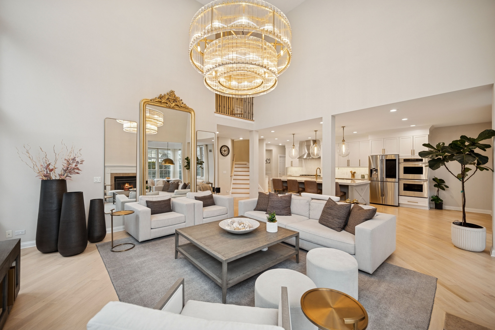 1725 Annapolis Drive Glenview, IL 60026 - Photo 14 of 38 a living room with furniture and a chandelier