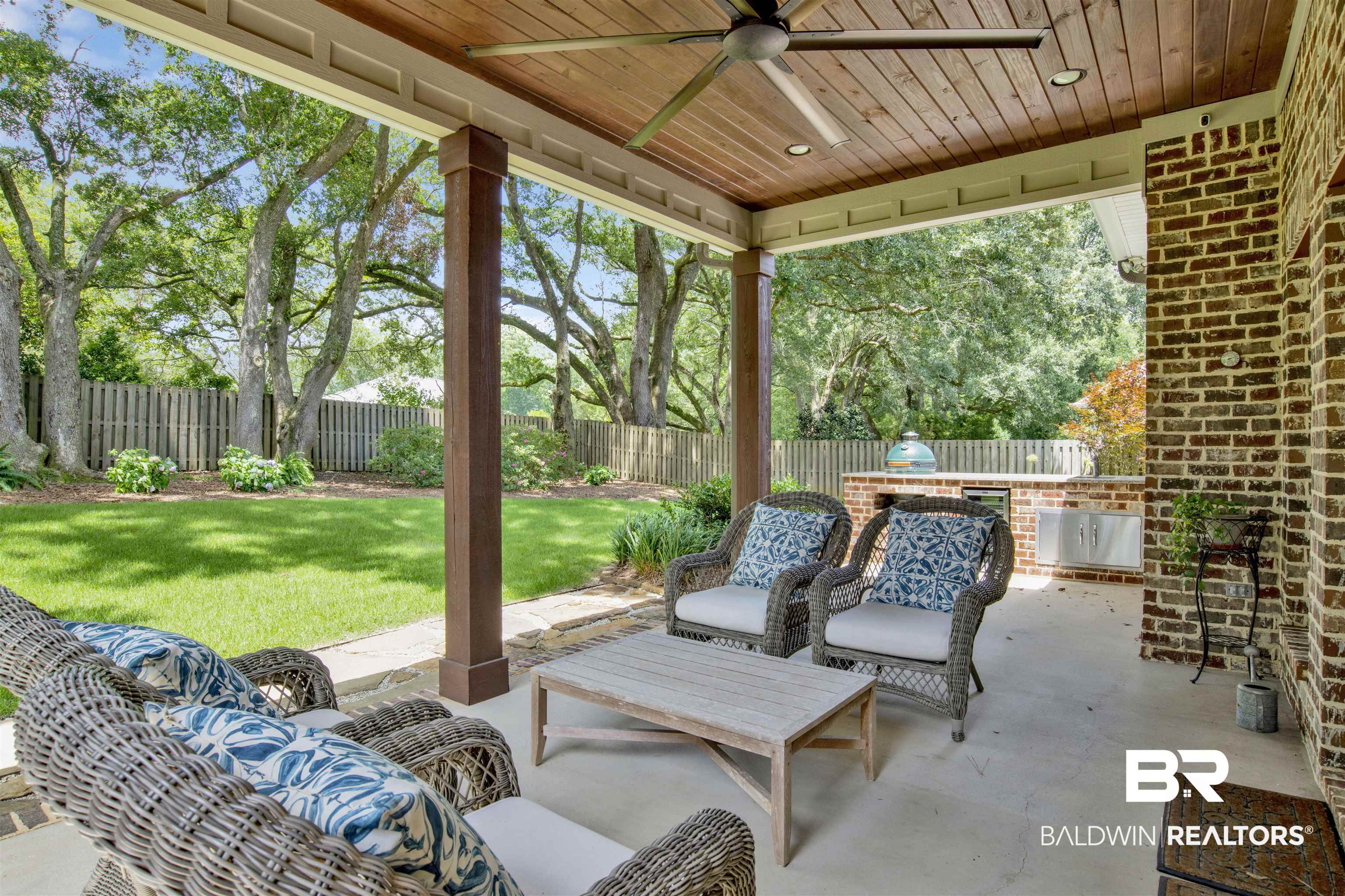 131 Sedgefield Avenue Fairhope, AL 36532 - Photo 44 of 50 View of patio featuring an outdoor living space and ceiling fan