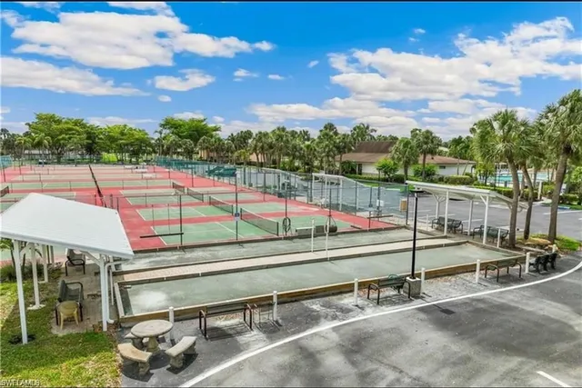 a view of a terrace with sitting area