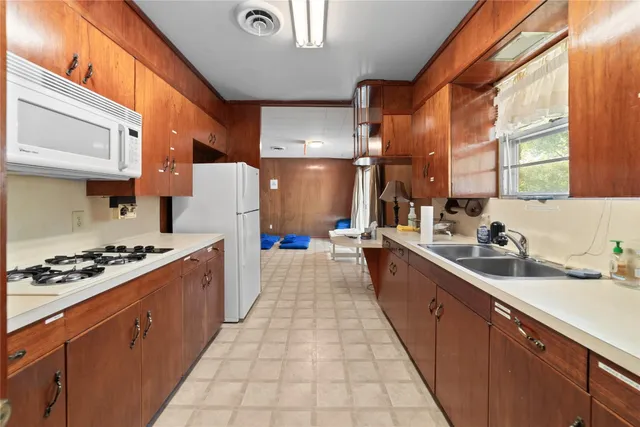 a bedroom with furniture