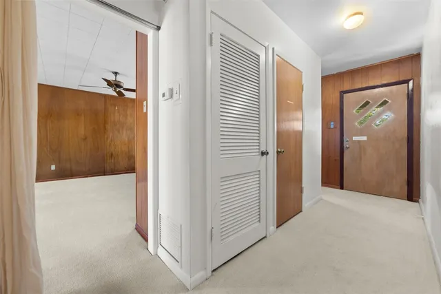 hallway with wooden floor