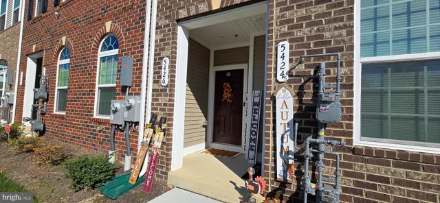a view of a door of the house