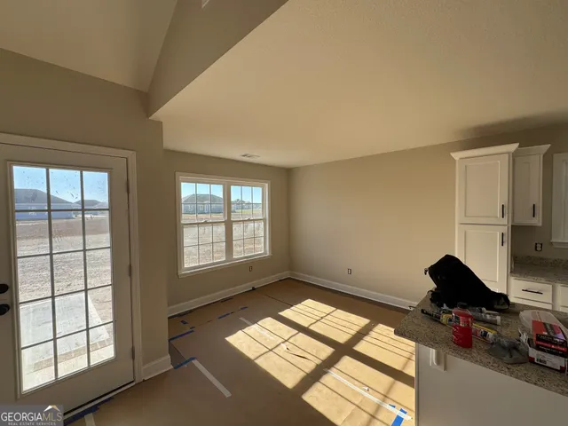 a view of workspace with a window