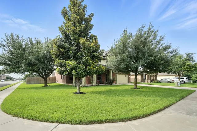 a view of building with trees