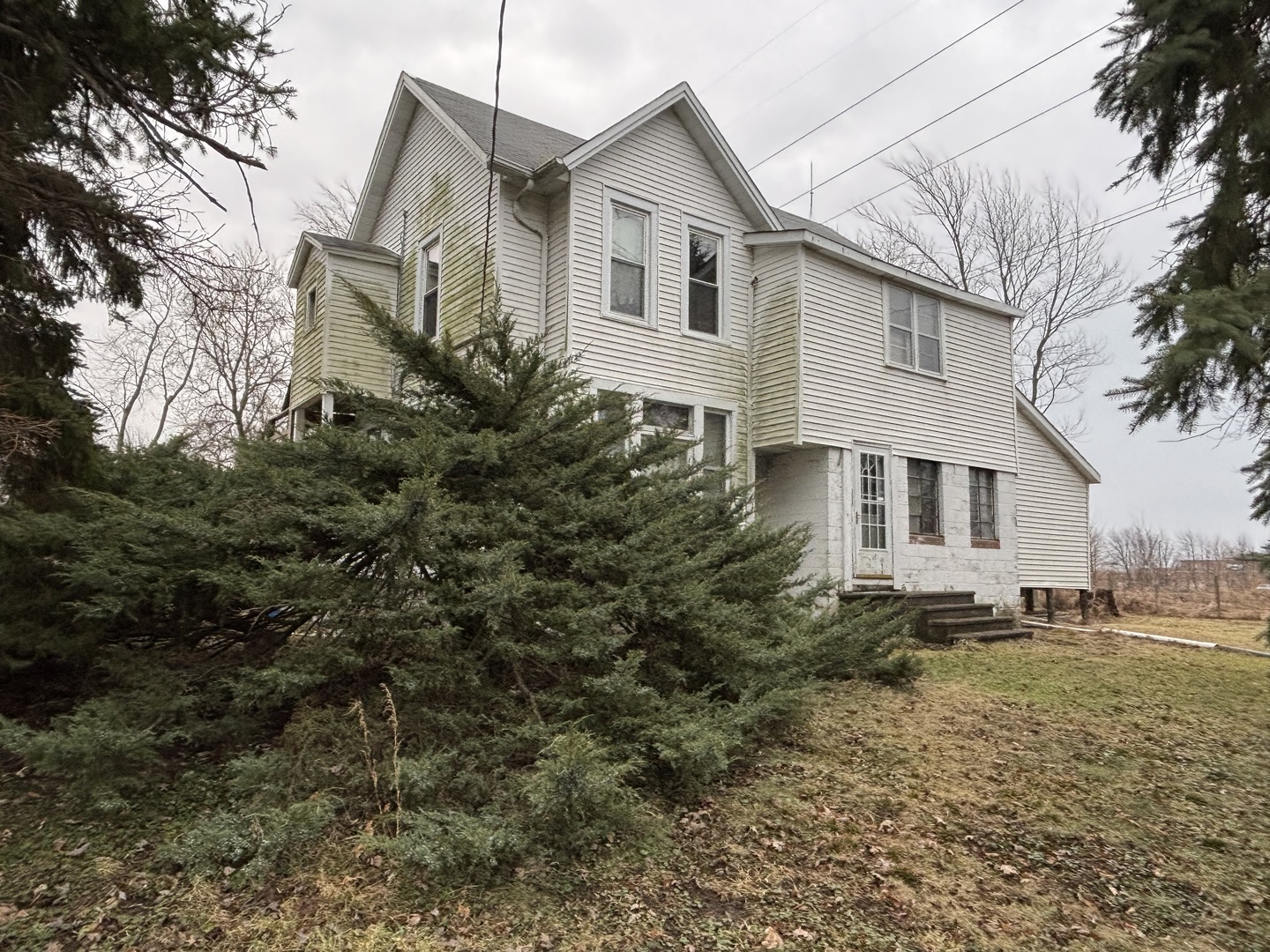 25241 South Will Center Road Monee, IL 60449 - Photo 12 of 17 a view of a white house next to a yard with big trees
