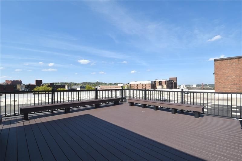 5 Bayard Road, Unit 306 Shadyside, PA 15213 - Photo 17 of 23 Well-designed rooftop deck with generous seating and sweeping views, offering a refined outdoor escape.