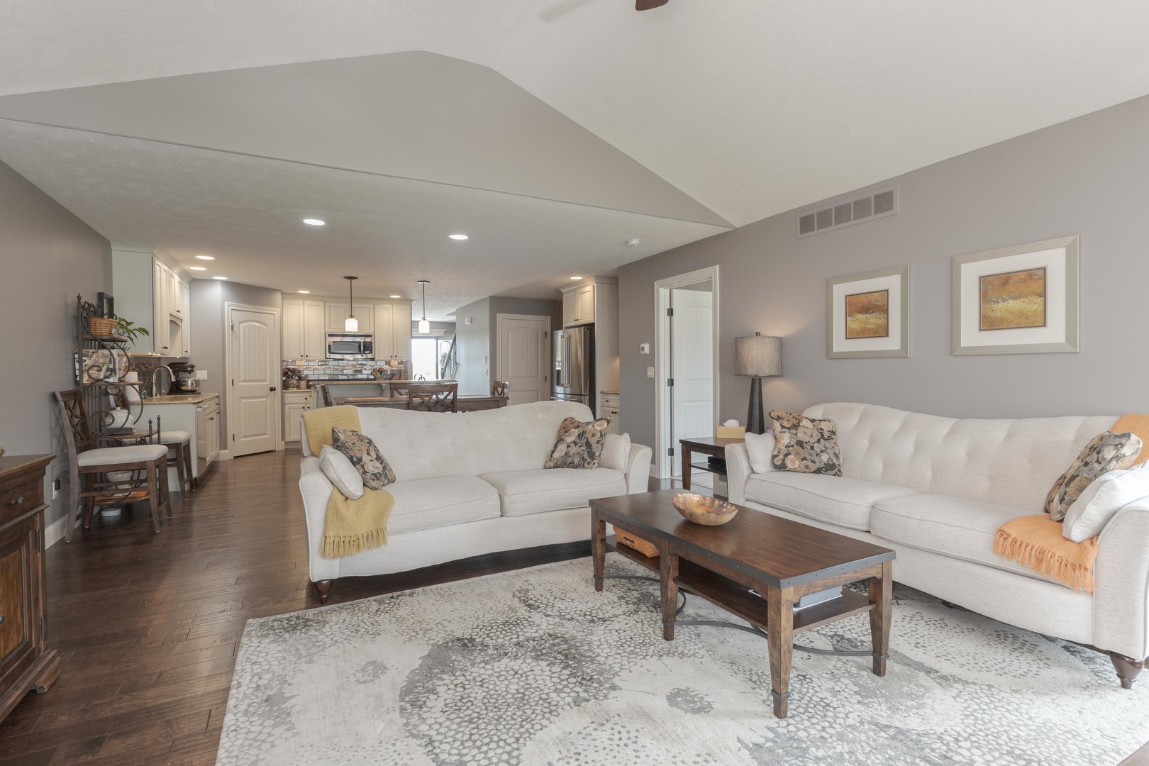 2610 Shepard Road Normal, IL 61761 - Photo 13 of 46 a living room with furniture and kitchen view