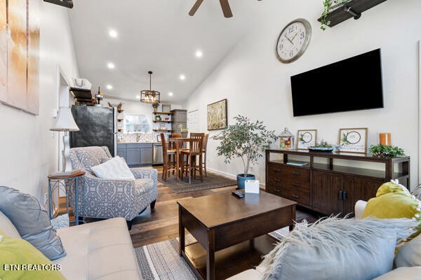 667 Turkey Nest Road Gatlinburg, TN 37738 - Photo 8 of 29 a living room with furniture and a flat screen tv