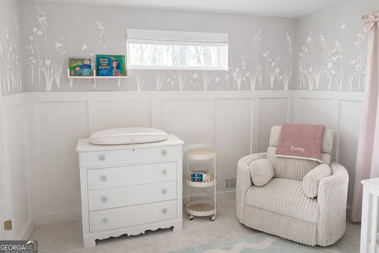 3045 Hitt Road Cumming, GA 30041 - Photo 24 of 46 a room with a baby crib furniture and a window